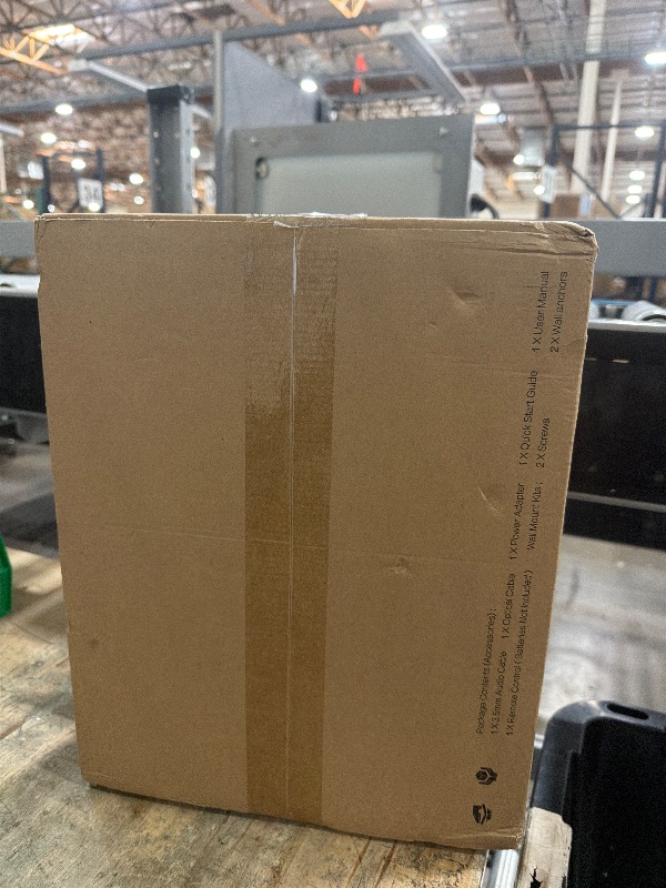 Photo 1 of ***MISSING PARTS*** Saiyin Soundbar with 4'' Subwoofers - 70W Rounded-Edge Subwoofer & Compact Soundbar for TV, 2.1 Audio Enhanced Surround Sound System for TV, Bluetooth/Optical/AUX Connection for TV/PC