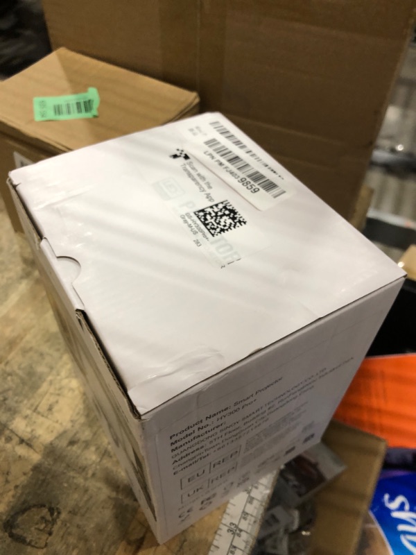 Photo 1 of ***(MISSING POWER CORD AND REMOTE/ UNABLE TO TEST ITEM)***Magcubic Mini Projector with WiFi 6 and Bluetooth 5.4, Portable Projector 4K support, 5w Soundbase Speaker, Auto Vertical Keystone 180°Rotatable Smart Proyector for Movie Home Outdoor HY300Pro+ (Gr