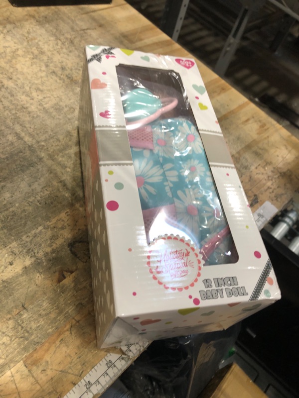 Photo 1 of 12" Girls Baby Doll Daisy Theme Backpack Carrier Playset,12 Inch Reborn Baby Dolls With Accessories And Clothes Set Toy Stuffs Pink Hanky Diaper Bottle Nipple And Gifts For Baby Toddler Age 3+