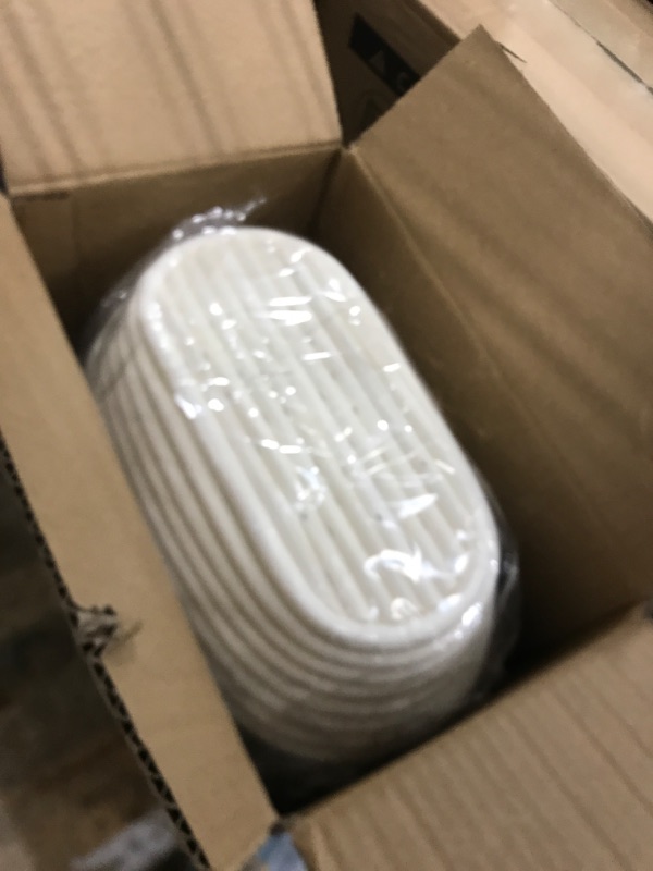 Photo 1 of 10 inch Oval Banneton Bread Proofing Basket Sourdough Bread Baking Supplies Set of 4 Sourdough Starter Kit Baking Gifts