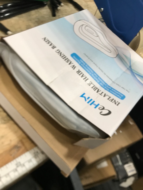 Photo 1 of ?Portable Inflatable Shampoo Basin for Bedridden & Elderly - Zero Pooling Design | Fast-Drain Slope & Neck Support | Portable Hair Wash Bowl, Drain Hose | Hospital PVC | Home Use (Silver, Large)