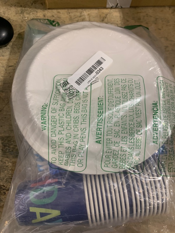 Photo 1 of 141Pcs Dark Blue Birthday Party Decorations for 20 Guests - Dark Blue Supplies Plates and Napkins Forks Cups Straws Tablecloth for Baby Shower Birthday Party Decorations