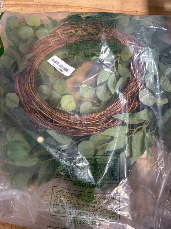 Photo 1 of 24 Inch Eucalyptus Wreaths for Front Door,Spring Summer Fall Autumn Winter Wreaths,Large Eucalyptus Greenery Wreath with Olive Leaves Berries for Front Door Outdoor Farmhouse Decor All Seasons