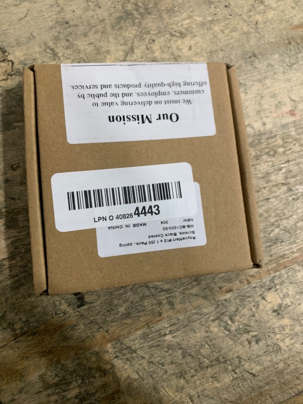 Photo 1 of #12 x 1 (50 Pack) Stainless Steel Pan Head Self Tapping Screws, 304 SS (18-8) Black Coated, Phillips Drive Round Head Corrosion Resistant Screws for Wood & Sheet Metal