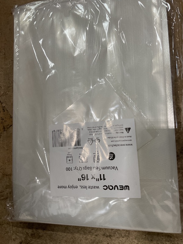 Photo 1 of [2024 Q4] 11" x 16" Vacuum Sealer Bags, 100 Count-Ideal for Food Storage, Sous Vide, and Meal Prep, Keep Food Fresh and Nutrients, Wevac Lite