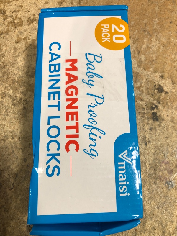 Photo 1 of (missing pieces) 20 Pack Magnetic Cabinet Locks Baby Proofing - Vmaisi Children Proof Cupboard Drawers Latches - Adhesive Easy Installation