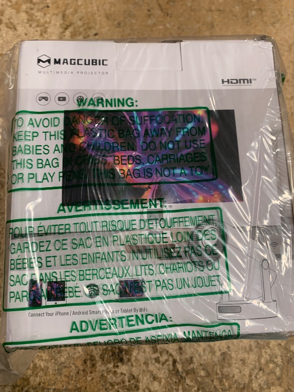 Photo 1 of ?Electric Focus?Magcubic Mini Projector 4K Support, Portable Projector with WiFi 6 and Bluetooth 5.4, Smart Proyector, 5W Soundbase Speaker, 180° Rotation for Home Theater HY300 Ultra