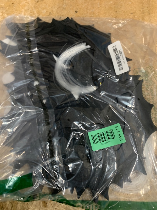 Photo 1 of (18 Pcs) Hanging Bats Halloween Decoration Outside, Large Flying Plastic Bats Outdoor Decor, 3 Different Sizes with Cute Eye Stickers for Hanging in The Tree, Porch, Yard, Lawn, Indoor