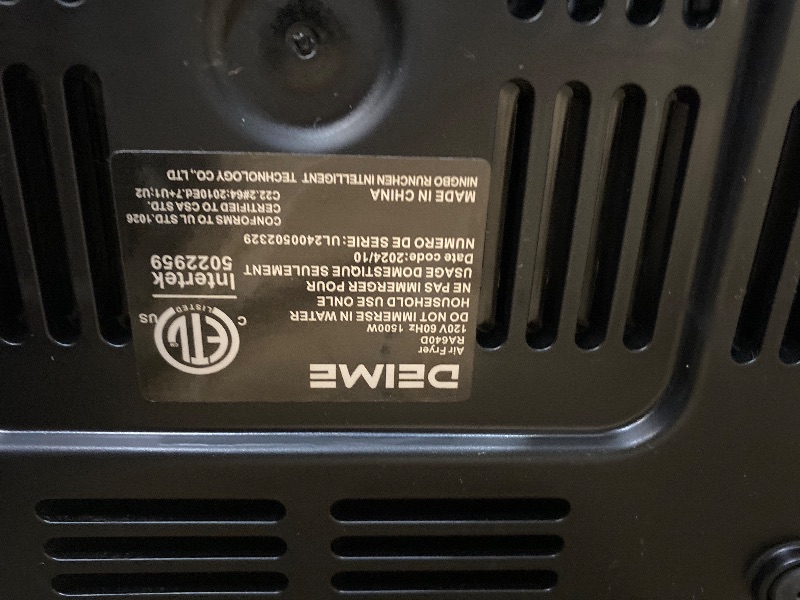 Photo 1 of (not working)(sold for parts) Air Fryer 6.2 QT Large Capacity Oilless Hot Air Fryers Oven 1500W Healthy Cooker with 8 Presets