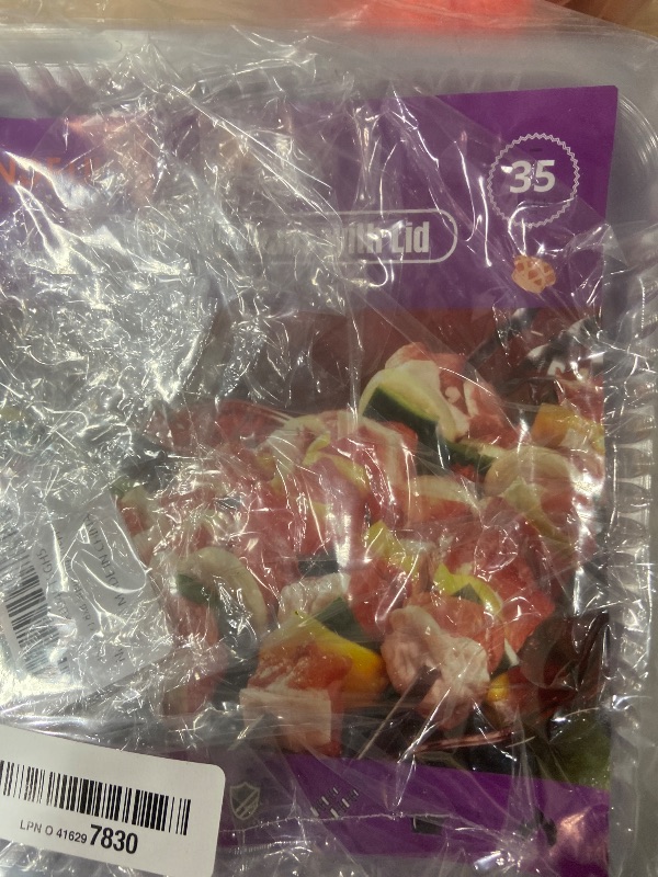 Photo 1 of (35 Pack) 8x8 Square Aluminum Baking Cake Pans with Clear Plastic Lids - Foil Pans with Lids - Disposable Food Containers Great for Cooking, Heating, Storing, Prepping Food