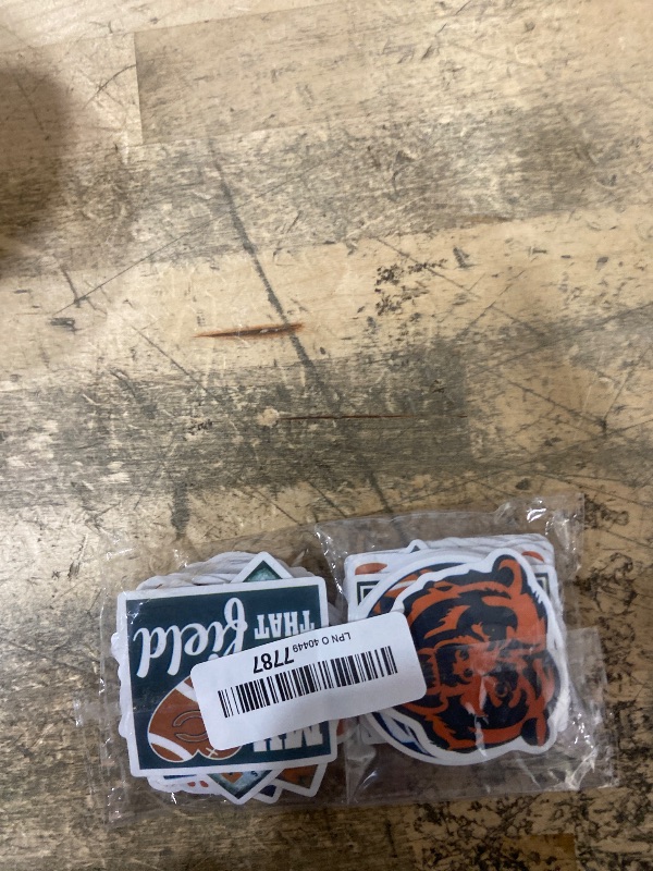 Photo 1 of 104 Pcs Chicago Football Stickers Pack Bear, Illinois Rugby Sports Waterproof Vinyl Self-Adhesive Decals for Kids Car Outdoor Phone Bottle Helmet Skateboard and More