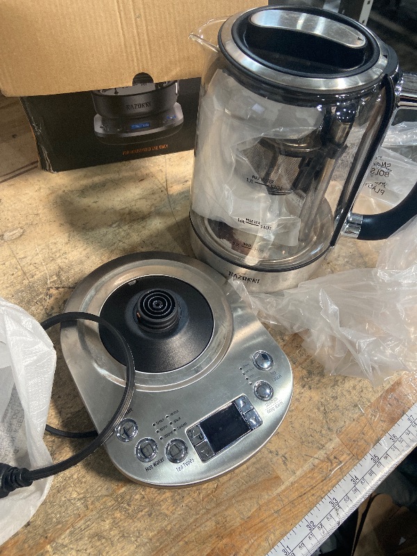 Photo 1 of (used)(see all images) Razorri Electric Tea Maker 1.7L with Automatic Infuser for Tea Brewing, Stainless Steel Glass Kettle, Presets for 5 Tea Types 
