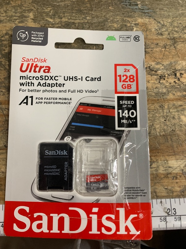 Photo 1 of ***ONLY 1 MICROSD***

SanDisk 128GB (2-Pack) Ultra microSDXC UHS-I Memory Card (2x128GB) with Adapter - SDSQUAB-128G-GN6MT [New Version]