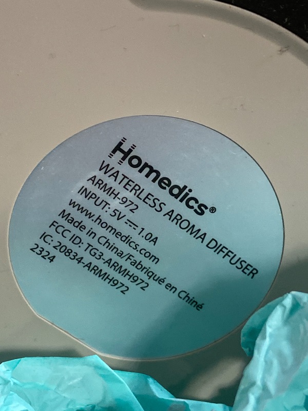 Photo 1 of ****************MISSING CHARGER**************
Homedics SereneScent Fabric Rechargeable Waterless Diffuser, Use with Homedics SereneScent Oil 120ml (Sold Separately) Cordless Aromatherapy, Adjustable Mist & Timer, 6 Calming Lights, Grey