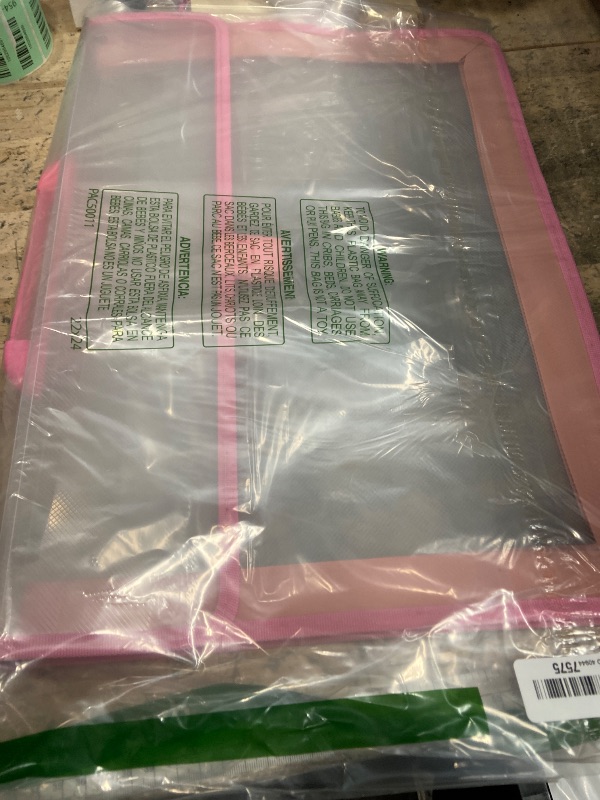 Photo 1 of 12x16.5 Portfolio A3 PP Plastic Transparent Oxford Cloth Edge Waterproof Pink 1 Pack