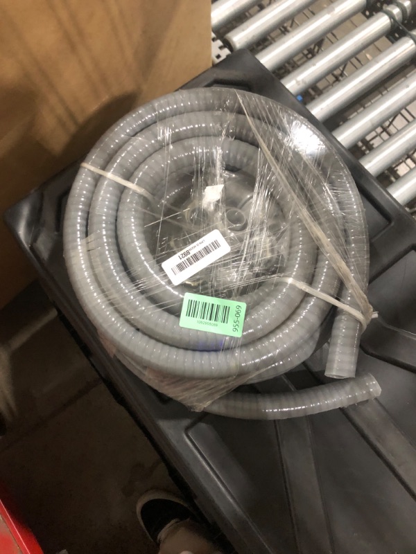 Photo 1 of 3/4 Inch 25ft Electrical Conduit Kit UL Certification,Flexible Non Metallic Liquid Tight Electrical Conduit,Flexible Metallic Conduit with 5 Straight and 3 90-Degree Conduit Connector Fittings