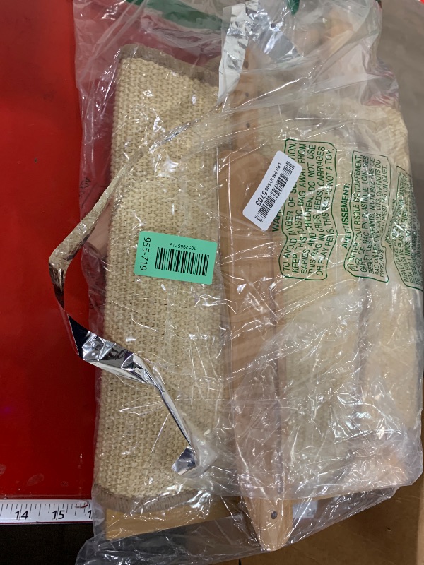 Photo 1 of **FOR PARTS/MISSING PIECES** CHEERHOME PETS Sisal Cat Scratcher Ramp for Indoor Cats, 24.8" L Shape Scratching Post Climbing Vertical Cat Scratch Pad, Solid Wooden Cat Furniture(Medium)