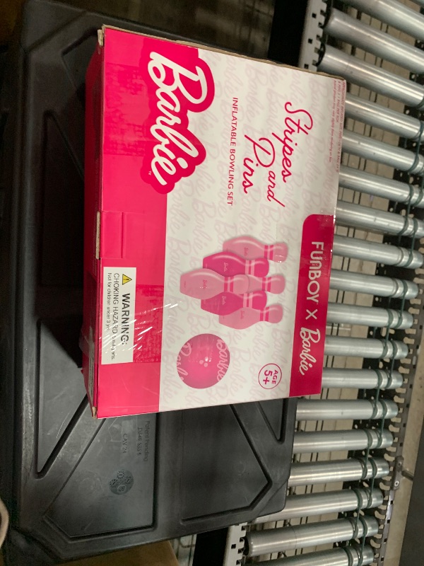 Photo 1 of FUNBOY Barbie Inflatable Bowling Set for Kids and Adults with Large Ball and Six Bowling Pins Perfect for Backyard Parties