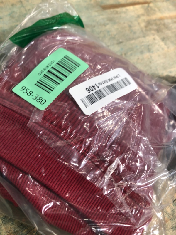 Photo 1 of (SMALL) SUUKSESS Open Back Short Sleeve Scrunch Butt Booty Shorts Seamless Ribbed Workout Sets 2 Piece Outfits (#1 Wine Red, S)