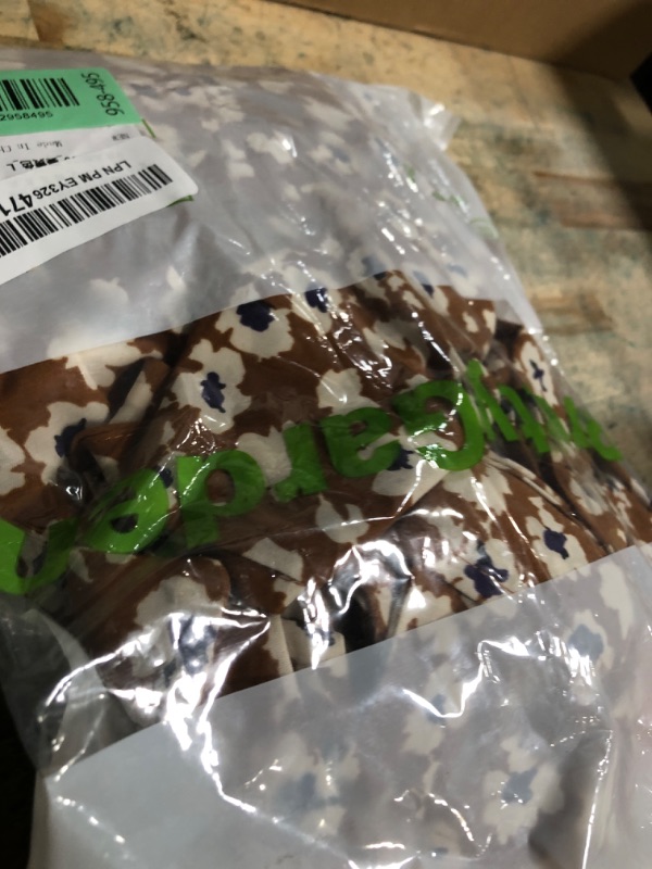 Photo 1 of (BAGGED) (USED/FAIR) (LARGE) PRETTYGARDEN Women's Summer Floral Maxi Dress Knot One Shoulder Sleeveless Ruffle Flowy Boho Beach Wedding Guest Dresses(Jiang Yellow,Large)