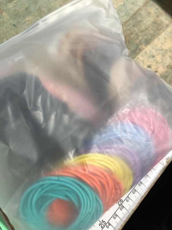 Photo 1 of 500 PCS Hair Ties for Thin Hair - 2.5mm x 5cm Premium Nylon Black Hair Tie Bulk for Women Girl Small Ponytail Holders Men Hair Elastic Band(Multicolor)