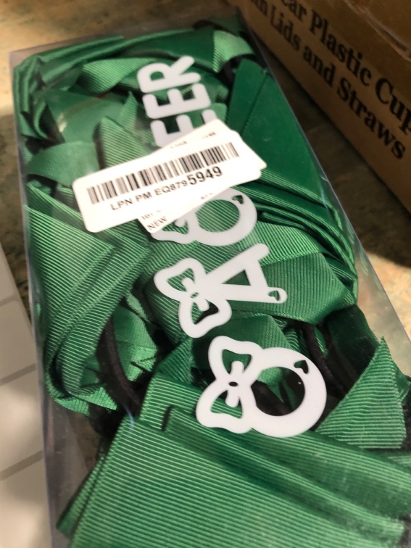 Photo 1 of 16PCS 8" Large Cheer Hair Bows Ponytail Holder Elastic Band Handmade for Cheerleading Teen Girls College Sports (Forest Green, 1 Count (Pack of 16))