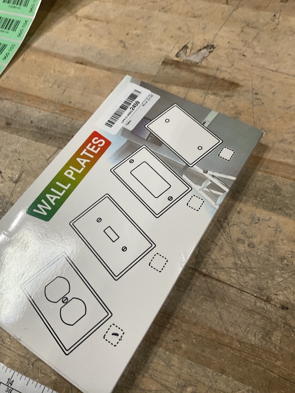 Photo 1 of 12Pack Duplex Outlet Covers Wall Plate, Dual Light Switch Cover, UL Listed, Standard Size 1-Gang 4.53" x 2.76", Unbreakable and High Temperature Resistant Wall Outlet Covers (White)