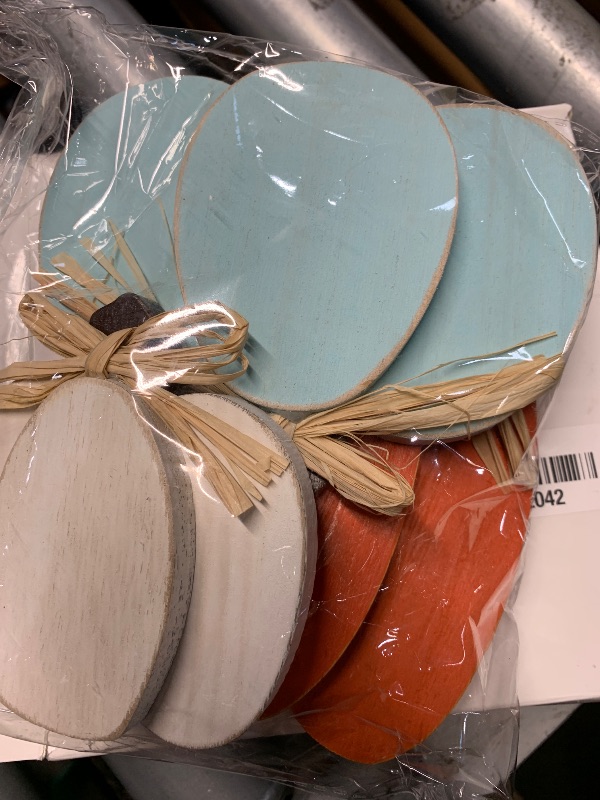 Photo 1 of (see images) Faccito 3 Pcs Fall Decorations Wooden Pumpkin Signs Thanksgiving Table Centerpieces Autumn Tiered Tray Decorations 