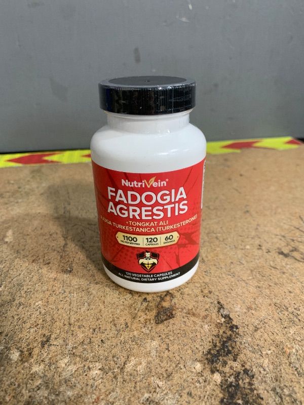 Photo 1 of *10/2026* Nutrivein Premium Fadogia Agrestis and Tongkat Ali Supplement with Turkesterone - 1100 mg - 120 Caps - Synergistic Blend for Performance, Strength, & Recovery for Men & Women of All Ages