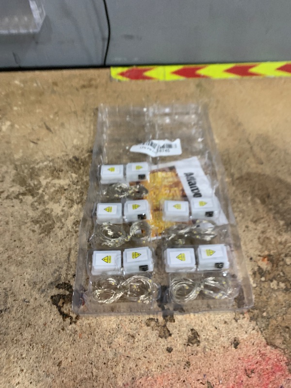 Photo 1 of *ONLY 10* 20 Pack LED Fairy Lights Battery Operated,3 Features Blinking Slowly Blinking & just on 7FT 20 LED Waterproof Mini Twinkle String Lights for Wedding Mason Jars Party Christmas Decorations(Warm White)