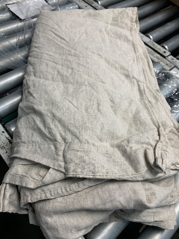 Photo 1 of (missing pillow cases) EVERLY 100% Pure Linen Duvet Cover Set King Size 104X90Inch 3pcs (1 Duvet Cover,2 Pillowcases) Soft and Breathable for All Season