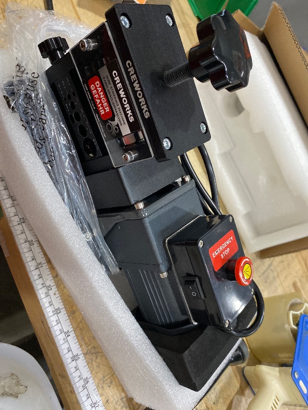 Photo 1 of CREWORKS Automatic Wire Stripper Machine, 8 Channel Electric Wire Stripping Machine for 0.06 to 0.67 in. Copper Wires, Electric Cable Stripper Machine with 5 Blades and All-Copper Motor for Recycling