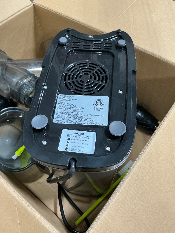 Photo 1 of ***SEE NOTES ****Aeitto Cold Press Juicer Machines, 3.6 Inch Wide Chute, Large Capacity, High Juice Yield, 2 Masticating Juicer Modes, Easy to Clean Slow Juicer for Vegetable and Fruit, Silver
