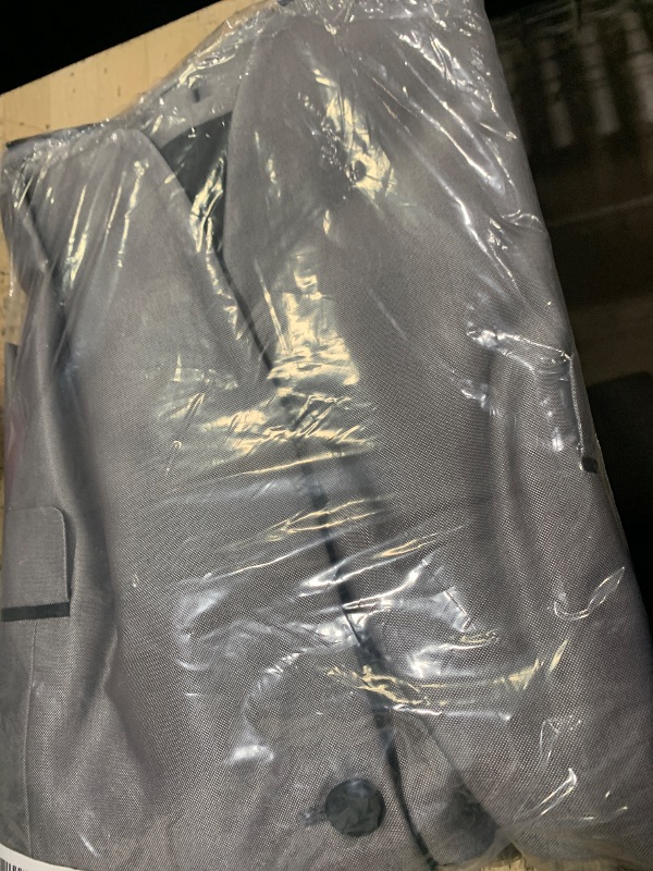 Photo 1 of *** PARTIAL SET *** Men's Suit Slim Fit 3 Piece Suits for Men, One Button Solid Shawl Lapel Blazer Jacket Vest Set for Party & Wedding Silver