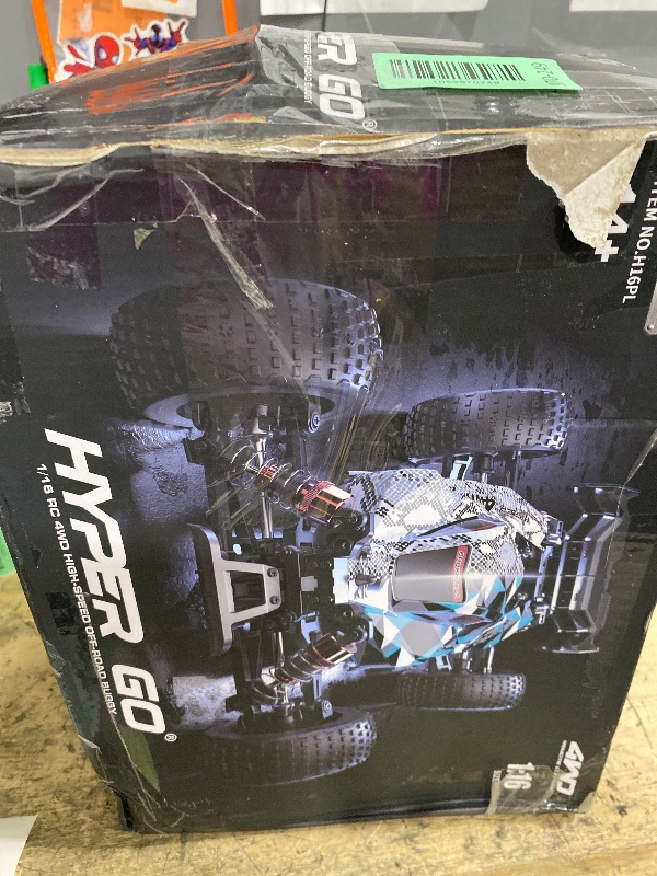 Photo 1 of **** FOR PARTS ONLY***    HYPER GO H16PL 1/16 RTR Fast Brushless RC Buggy for Adults, Max 38 mph RC Truck, 4WD High Speed Racing Car with 2S 2000 mAh Battery for RC Basher