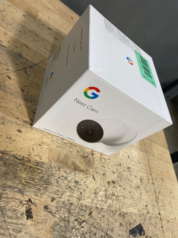 Photo 1 of (UNABLE TO TEST FULLY) Google Nest Cam Outdoor or Indoor, Battery - 2nd Generation - 1 Pack