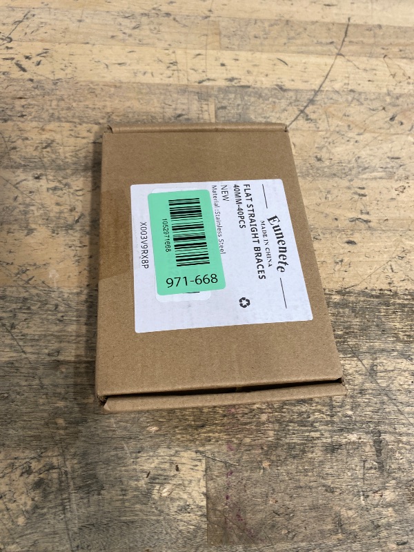 Photo 1 of 40 Pcs Stainless Straight Bracket (1.57*0.63 inch) Flat Straight Braces, Metal Fixed Connecting Plate, Can be Used to Repair Furniture, Bookcase, Table,Chair Legs, Beds Etc. with 80 Pcs 304 SS Screws