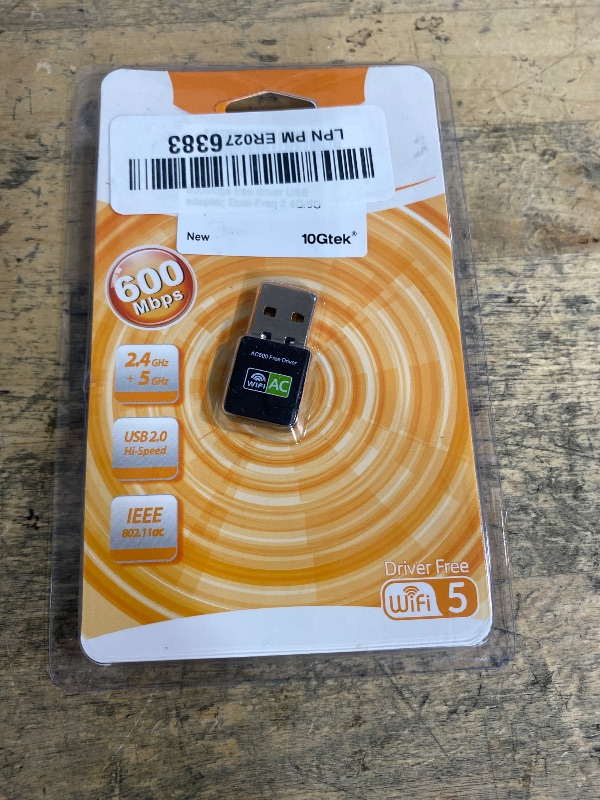 Photo 1 of Free Driver USB WiFi Adapter for PC, AC600M USB WiFi Dongle 802.11ac Wireless Network Adapter with Dual Band 2.4GHz/5Ghz for Desktop Laptop Support Windows 10/8/7/XP