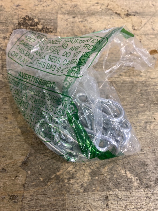 Photo 1 of 12PCS M5 Spring Snap Hook Carabiner, Heavy Duty Galvanized Steel Carabiner Clip, 220LBS Holding Capacity Spring Clips for Hammock Swing Outdoor Travel