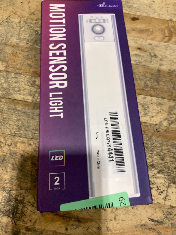 Photo 1 of 2 Pack Under Cabinet Lighting, 3 Color Temperature Motion Sensor Light Indoor, 2200mAh Rechargeable Closet Lights Motion Sensored, Adjustable Brightness, Under Counter Lights for Kitchen