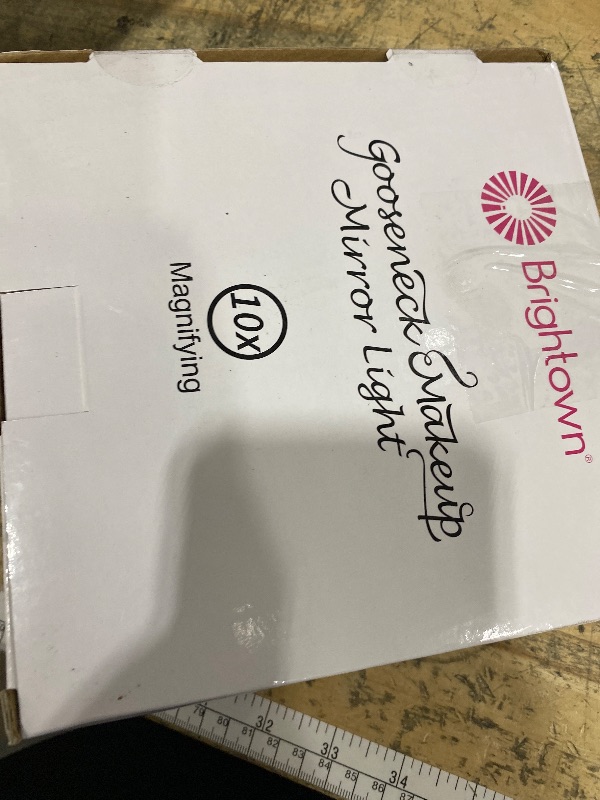 Photo 1 of 10x Magnifying Mirror with Light, Flexible Gooseneck Make up Mirror with Lights and Magnification, Battery Operated Cordless Magnified with Suction Cups for Wall Bathroom