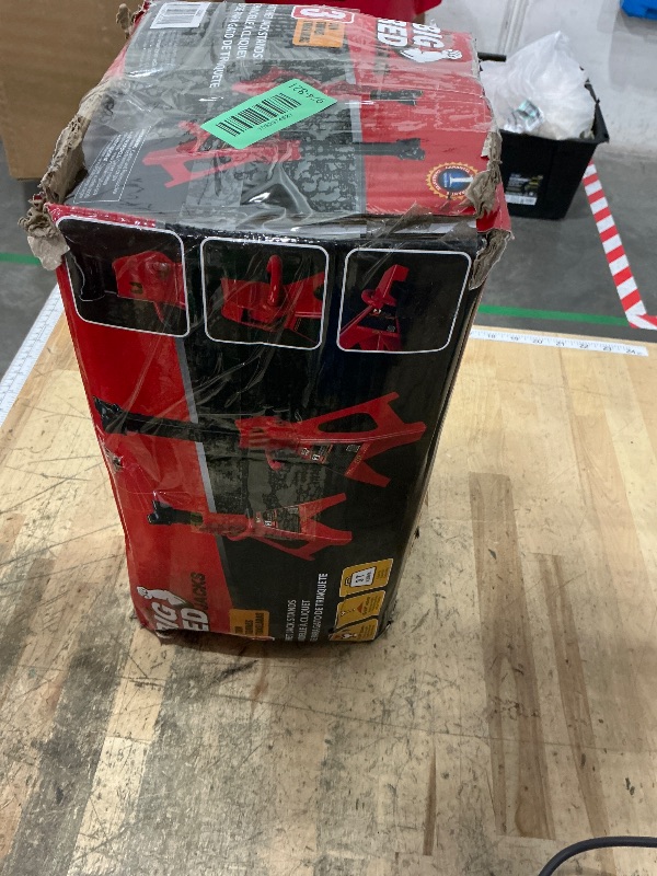 Photo 1 of **HEAVY** BIG RED 3 Ton Heavy Duty Steel Jack Stands, Capacity Car Lifting Stand,1 Pair
