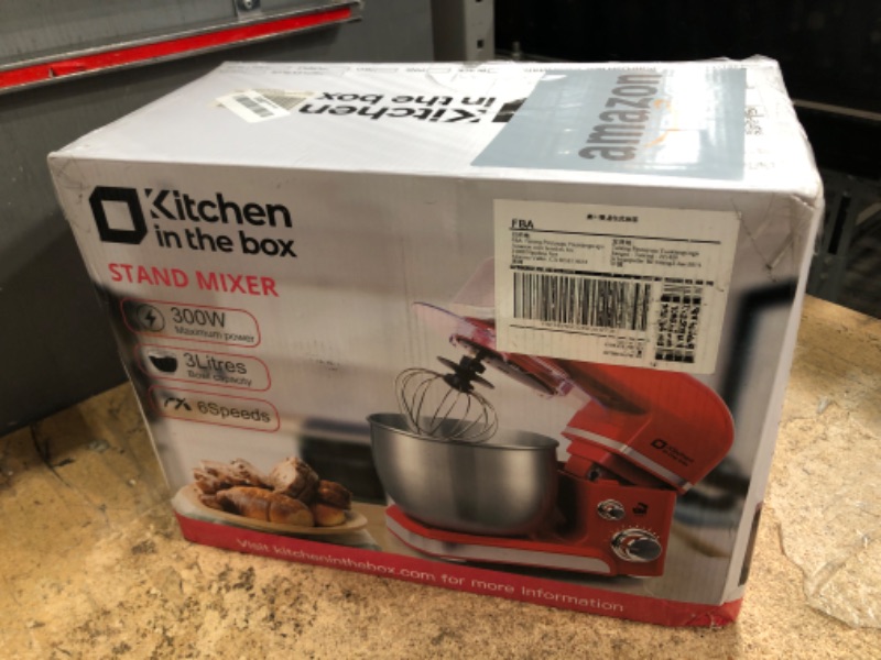 Photo 1 of ***PARTS ONLY***Kitchen in the box Stand Mixer,3.2Qt Mini Electric Food Mixer,6 Speeds Portable Lightweight Kitchen Mixer for Daily Use with Egg Whisk,Dough Hook,Flat Beater (White)