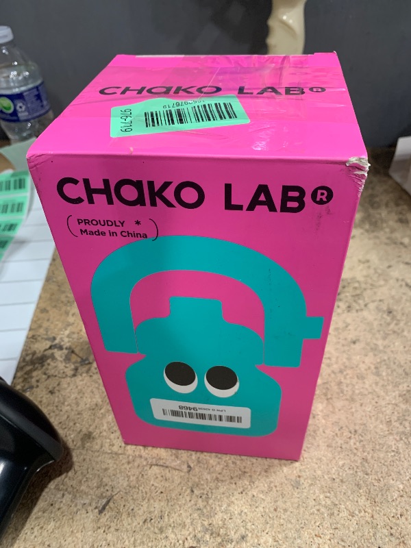 Photo 1 of *DENT ON BOTTOM* CHAKO LAB Water Bottle with Straw and Carry Handle | Wide Mouth vacuum insulated stainless steel Bottles | Reusable, leak-proof and BPA-free | 33oz(Pink&Red)