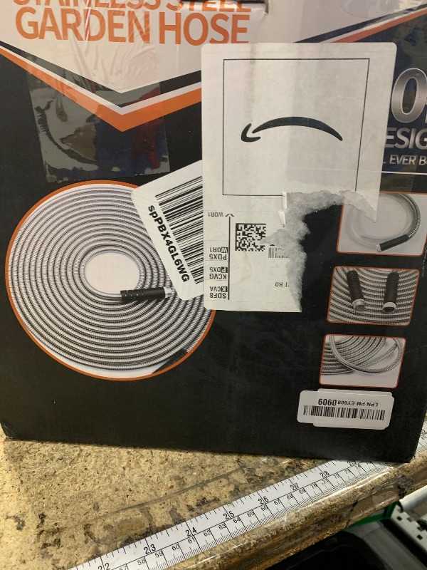 Photo 1 of 100 ft Stainless Steel Garden Hose - 2025 Upgraded Metal Water Hoses with 3/4" Solid Brass Fitting, Extra Strength Materials - Lightweight,Ultra Flexible,Durable,Kink-Less Water Hoses For Yard Camper