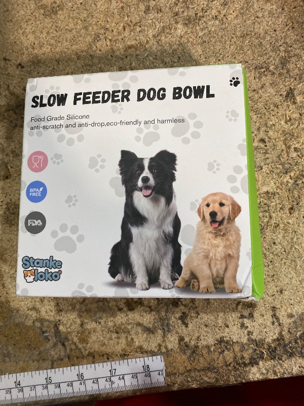 Photo 1 of 2 Pcs Slow Feeder Insert for Dog Bowl, Anti-Choking Silicone with Strong Suction Cups, Fits Most Dog Bowls, Ideal for Medium, Large Breeds (Blue + Green)