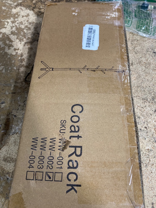 Photo 1 of **POSSIBLY FOR PARTS & MISSING PIECES**  WANGMUXIA Coat Rack, Freestanding Coat Rack with 8 Hooks and 3 Adjustable Size Tree Coat Racks for Bedroom, Hallway, Entrance, Office, for Hats, Coats, Scarves, Handbags