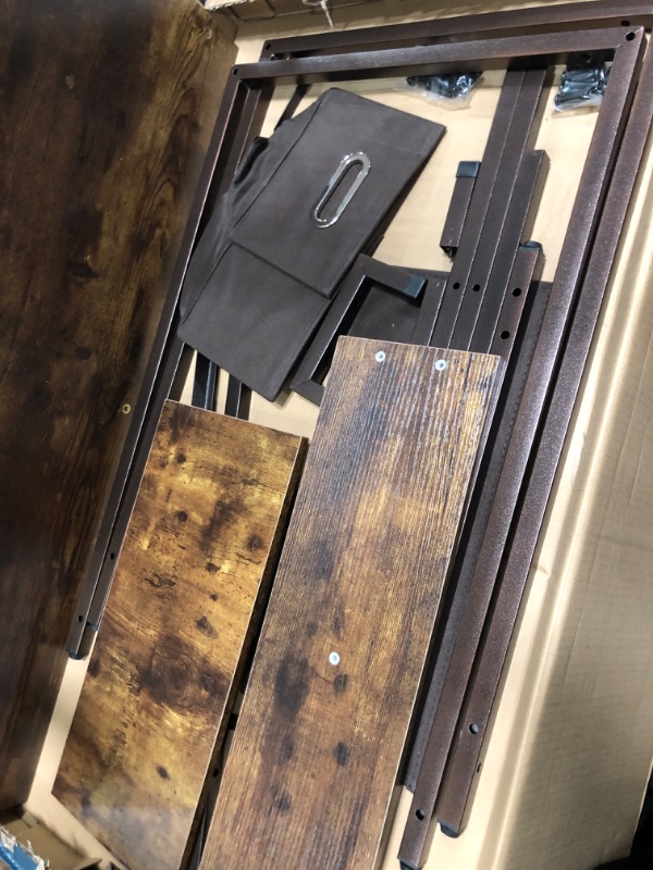 Photo 1 of *****************Missing pieces***********
Pamray 39 Inch Computer Desk with Monitor Stand Small Home Office Desks with Non-Woven Storage Drawer for Bedroom Study Table Writing and Work Desk Vintage,Brown Leg