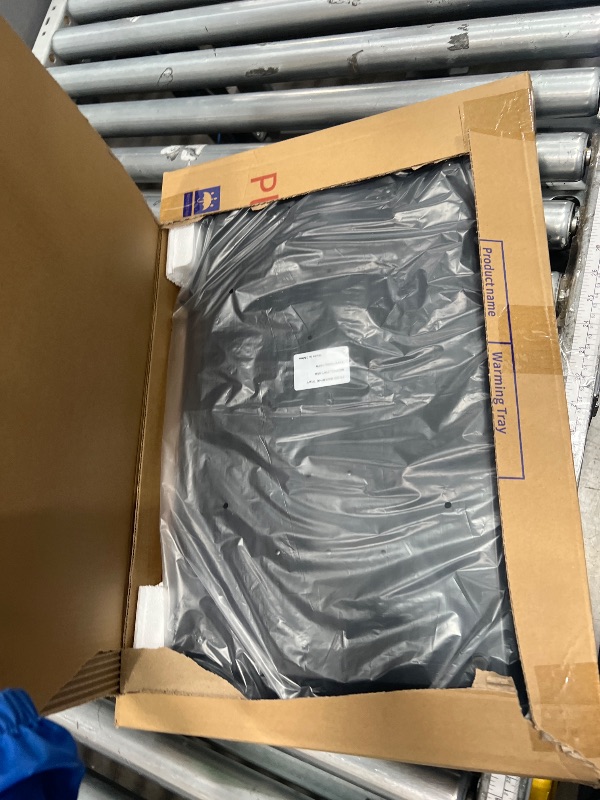 Photo 1 of (UNTESTED) Electric Warming Tray?Large 22"x14"??Food Warmer with Thermostat and Full Surface Heating?Food Warming Mat with 2 Temperature Modes for Parties Buffet?Gatherings?Gold Edge Handles Warming Mat for Food