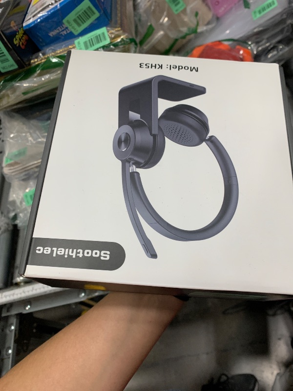 Photo 1 of (Upgraded Version) Wireless Headset, Bluetooth Headset with Noise Cancelling Microphone, Best Headphones with Mic Mute & USB Dongle for PC/Computer/Laptop/Cell Phones/Remote Work/Call Center